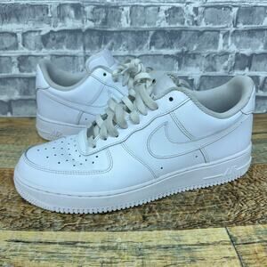 Nike Air Force 1 Low Triple White Sneakers CW2288-111 Mens Size 10.5